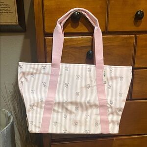 Victoria's Secret Pink and White Tote Bag